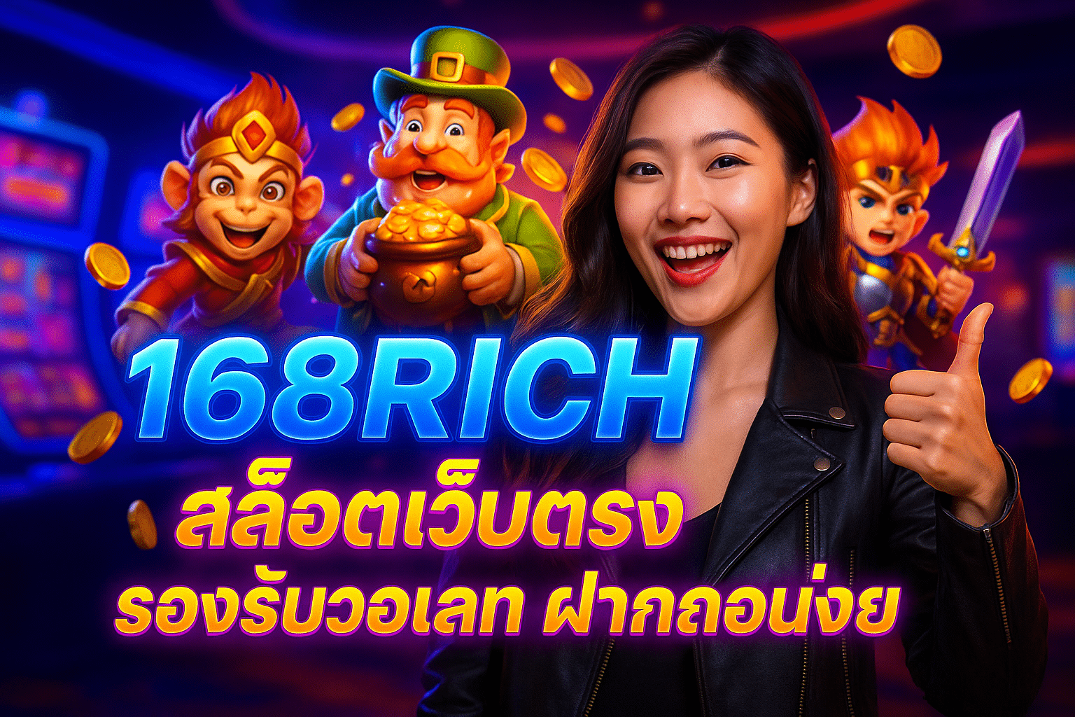 168RICH สล็อตเว็บตรง รองรับวอเลท ฝากถอนง่าย