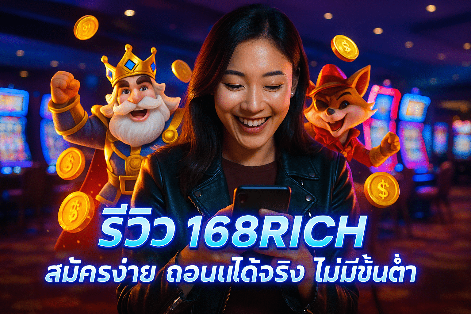 รีวิว 168RICH สมัครง่าย ถอนได้จริง ไม่มีขั้นต่ำ