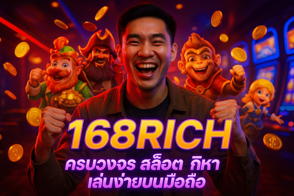 168RICH คาสิโนครบวงจร สล็อต กีฬา เล่นง่ายบนมือถือ