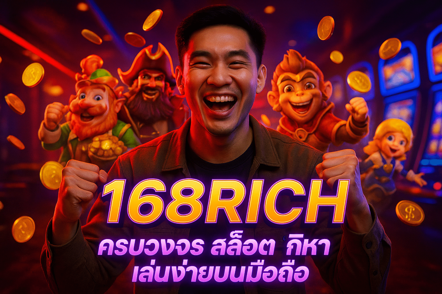 168RICH คาสิโนครบวงจร สล็อต กีฬา เล่นง่ายบนมือถือ